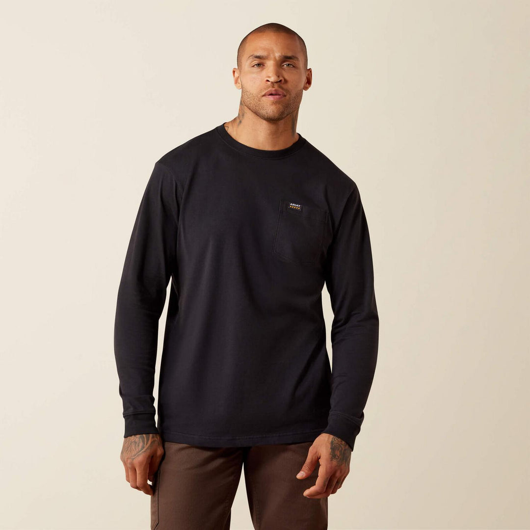 Ariat Mens Rebar Cotton String Eagl Skul Long Sleeve T-Shirt – view 2