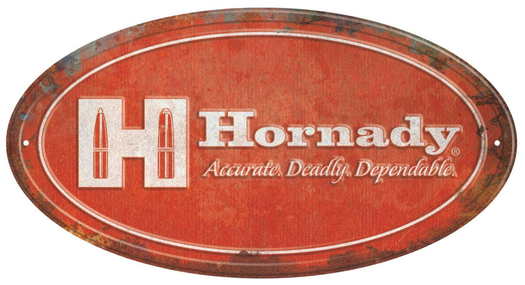 Hornady Oval Tin Sign