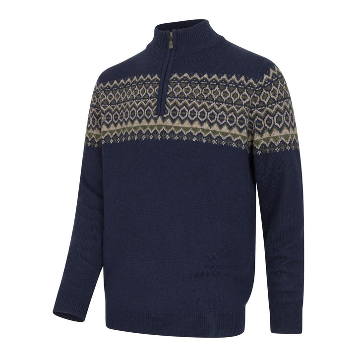 Hoggs of Fife Colonsay Fair Isle 1/4 Zip Pullover