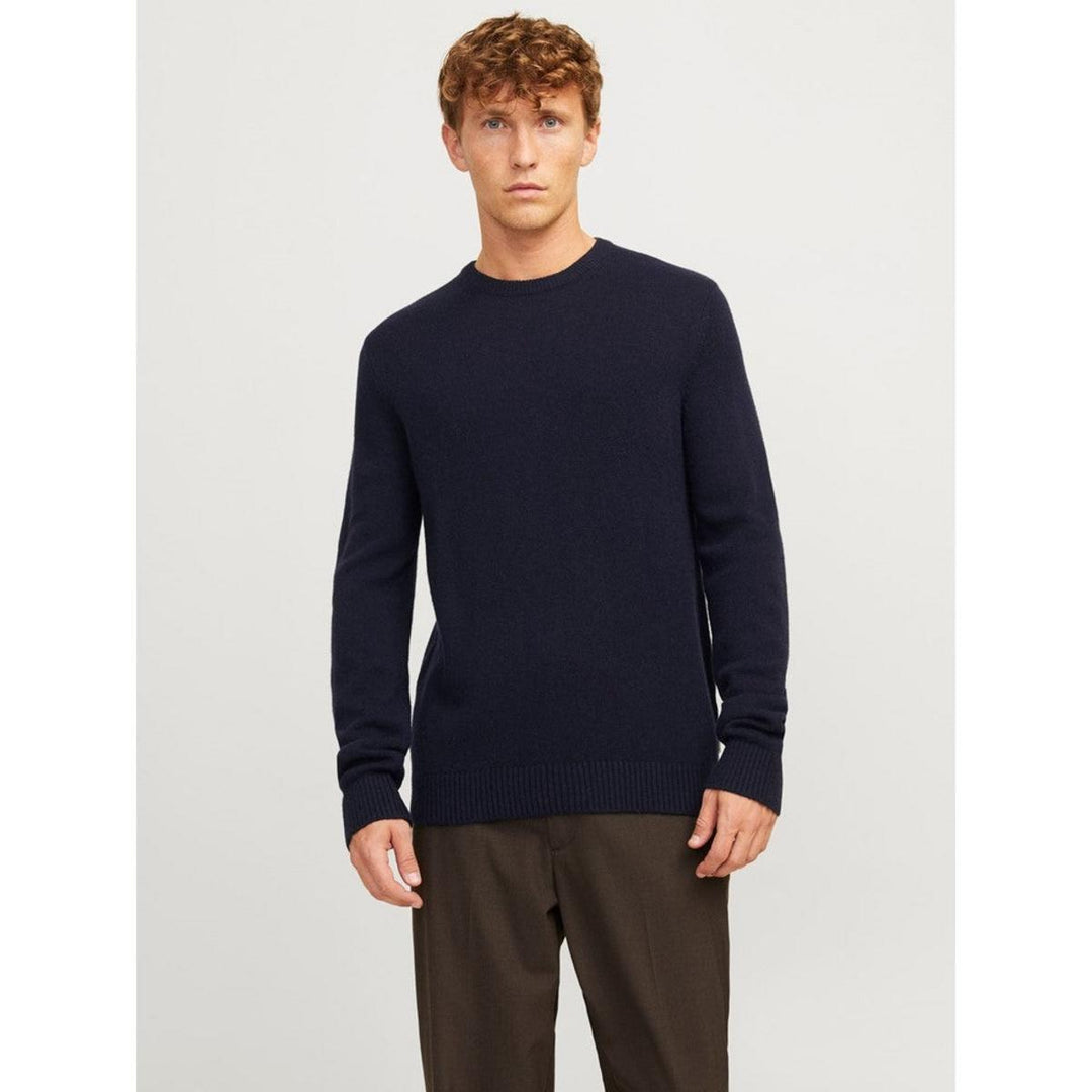 Jack & Jones Lambswool Knit Sweat Shirt Nig