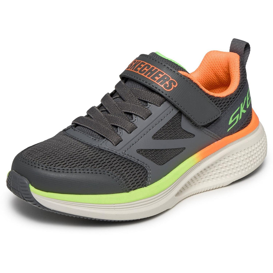 GO RUN ELEVATE 2.0 WHERE'S MY SKECHERS Charcoal/Orange & Lime Trim
