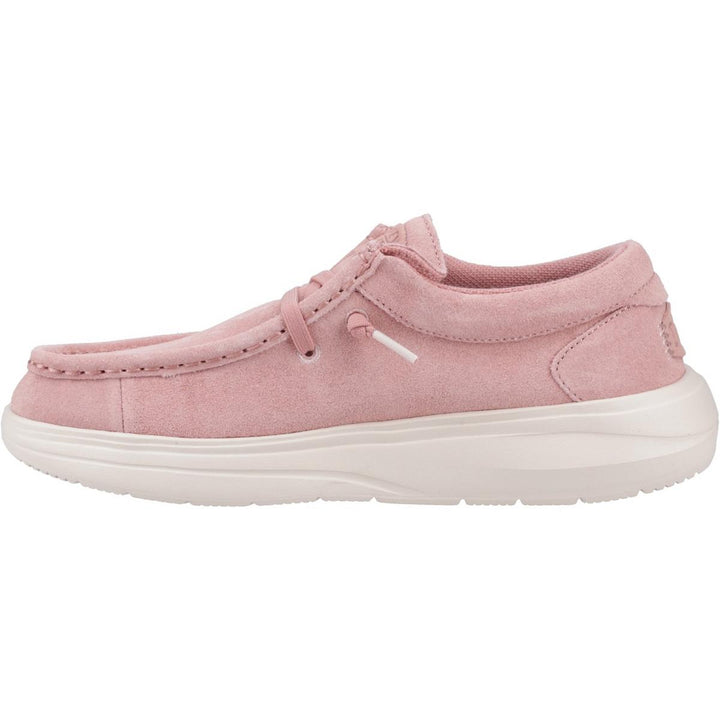 HEYDUDE Wendy COMF Suede Shoes Rose Pink/Whisper Pink