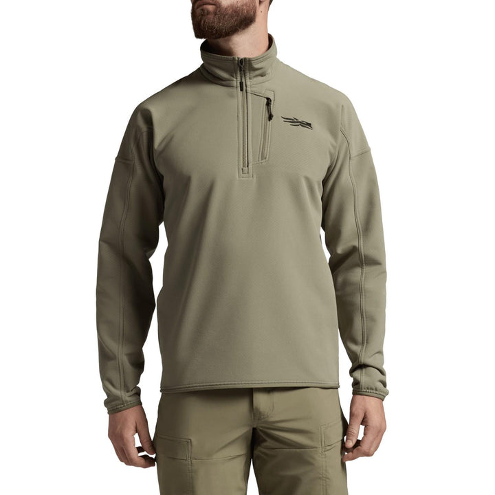 Sitka Alpha Fleece 1/4 Zip Pullover Dark Green Sage