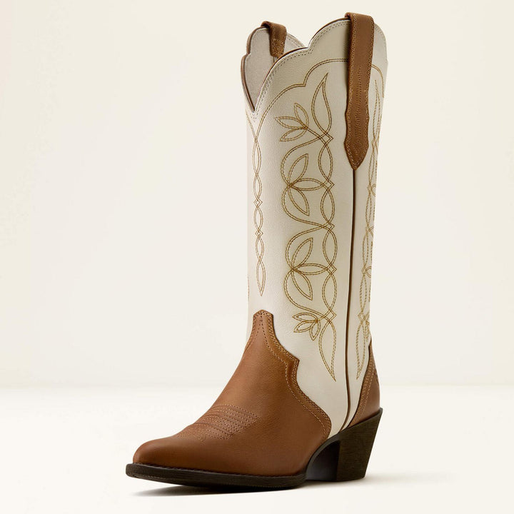 Ariat Ladies Heritage Blossom J Toe Whet Brn/brt C