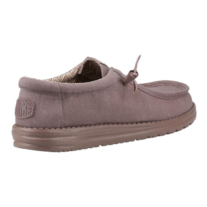 HEYDUDE Wally Stretch Canvas Shoes Deep Taupe