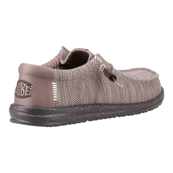 HEYDUDE Wally Stretch Mesh Shoes Deep Taupe/Mole