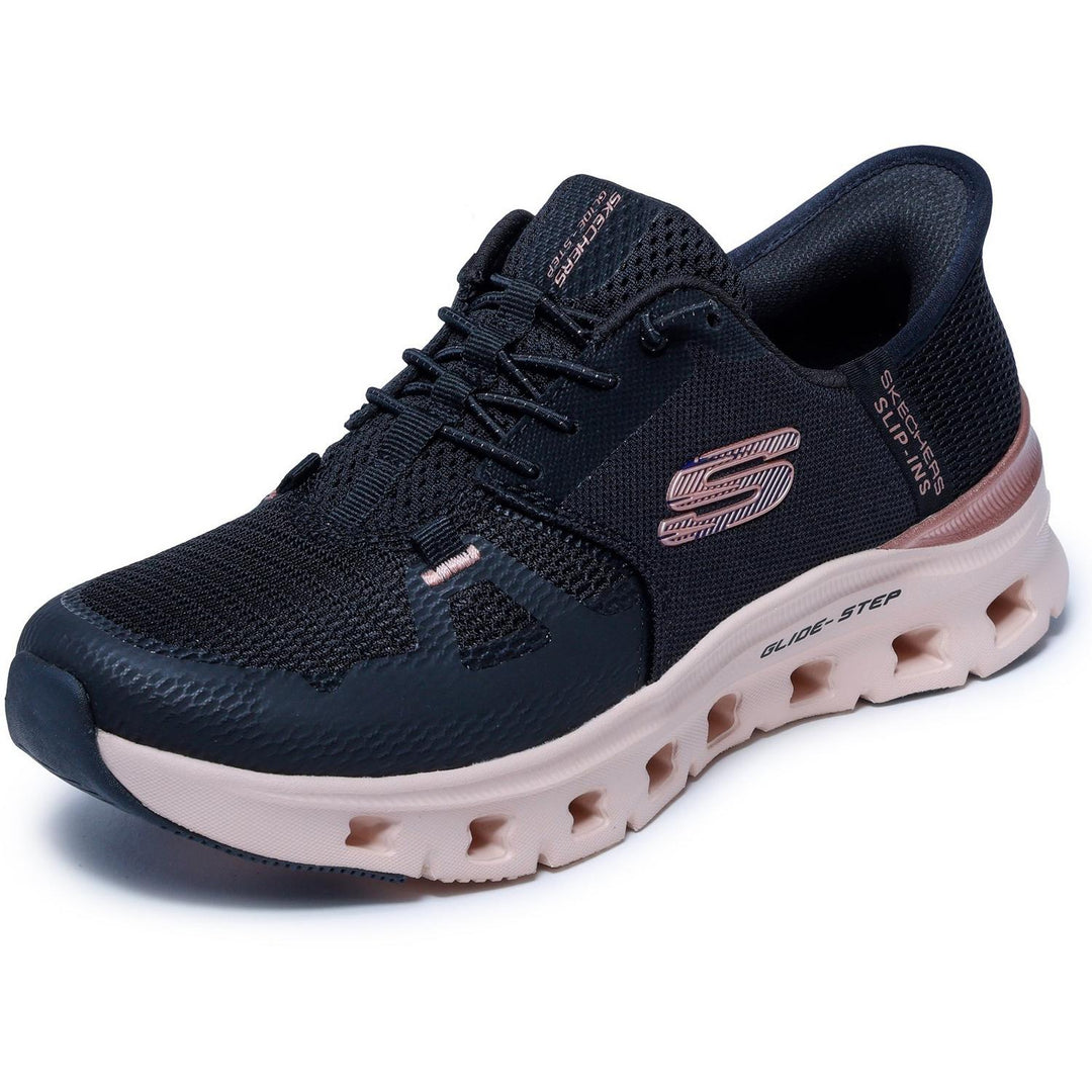 GLIDE-STEP PRO RADIANT STRIDE Black Mesh/Rose Gold Trim