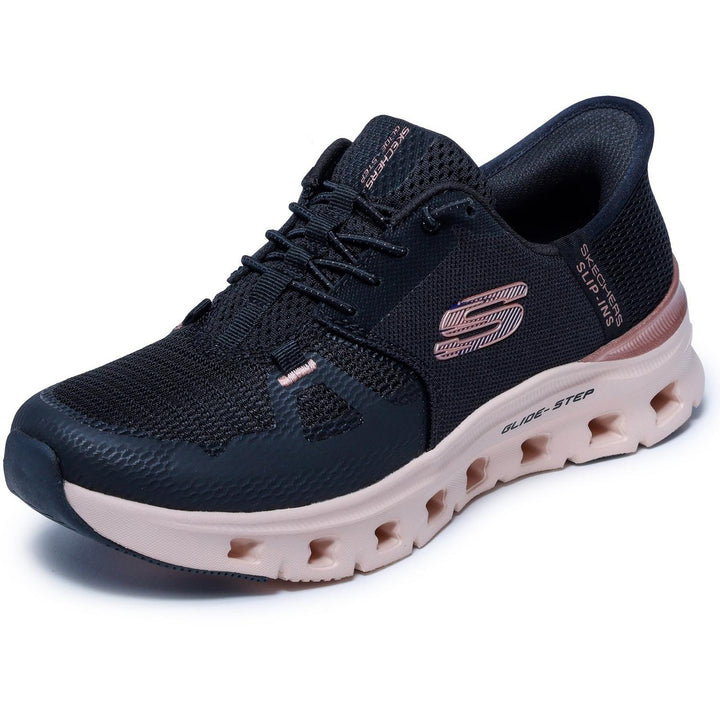 GLIDE-STEP PRO RADIANT STRIDE Black Mesh/Rose Gold Trim