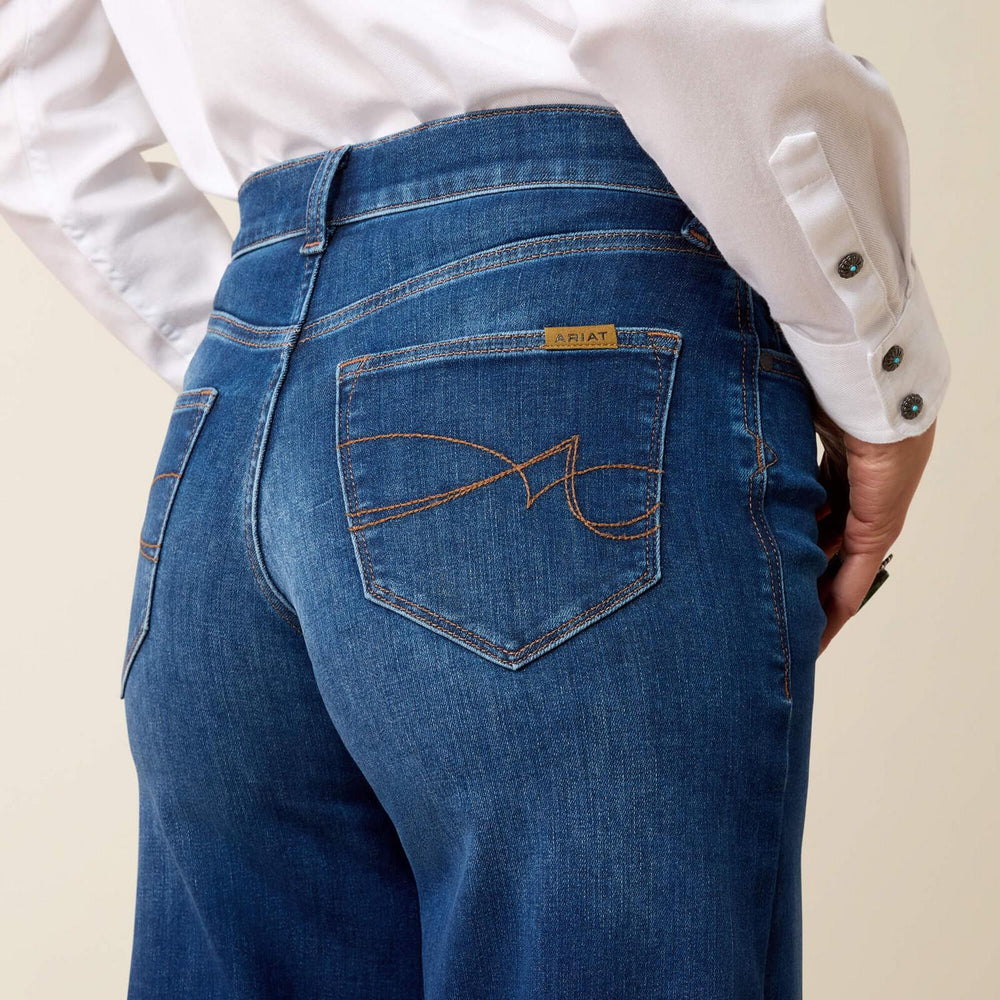Ariat Ladies High Rise Vilma Ultrastretch Wide Jean – view 2