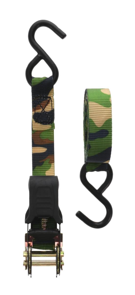 HME Camoufage Ratchet Tie Down-4PK