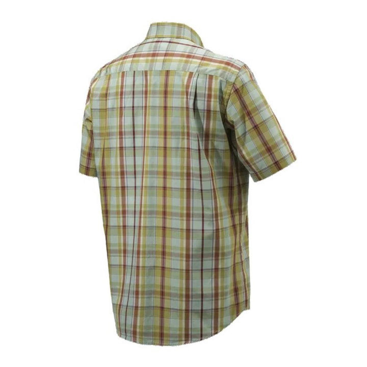 Beretta DRIP DRY SHIRT SHORT SLEEVES Green & Bordeaux Check