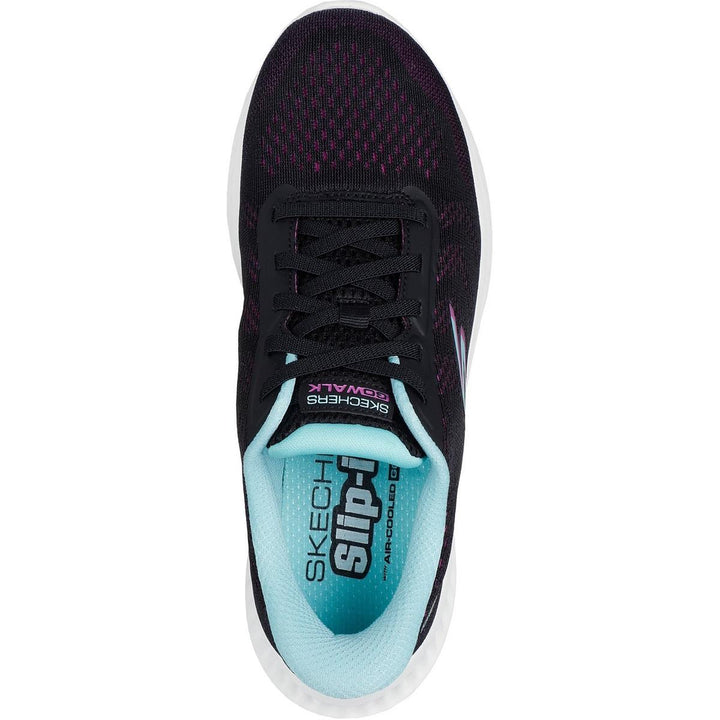 Skechers Go Walk Now Khloe Trainers Black/Purple – view 3