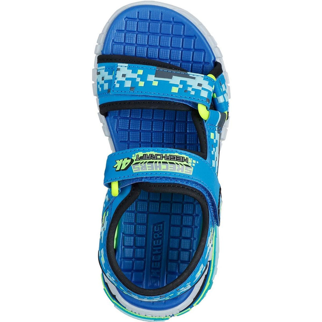 Skechers Mega Splash Sandal Black/Blue/Lime – view 3