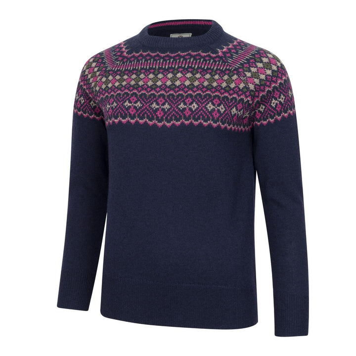Hoggs of Fife Jura Ladies Fair Isle Crew Neck Pullover