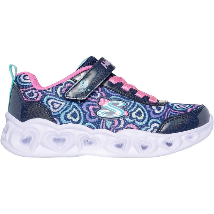 Skechers Heart Lights Boogie Love Trainers Navy/Multi