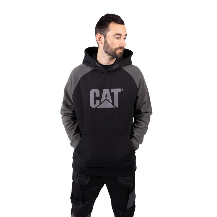 Caterpillar Raglan Hooded Sweatshirt Black/Magnet