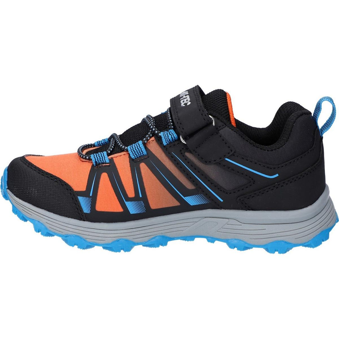 Hi-Tec SCRAPPY LOW WP JR Trail Shoe Black/Blue Danube/Flame