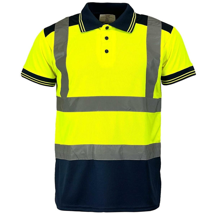 ek Wholesale Mens Hi Vis Visibility Short Sleeved Polo Shirt – view 2