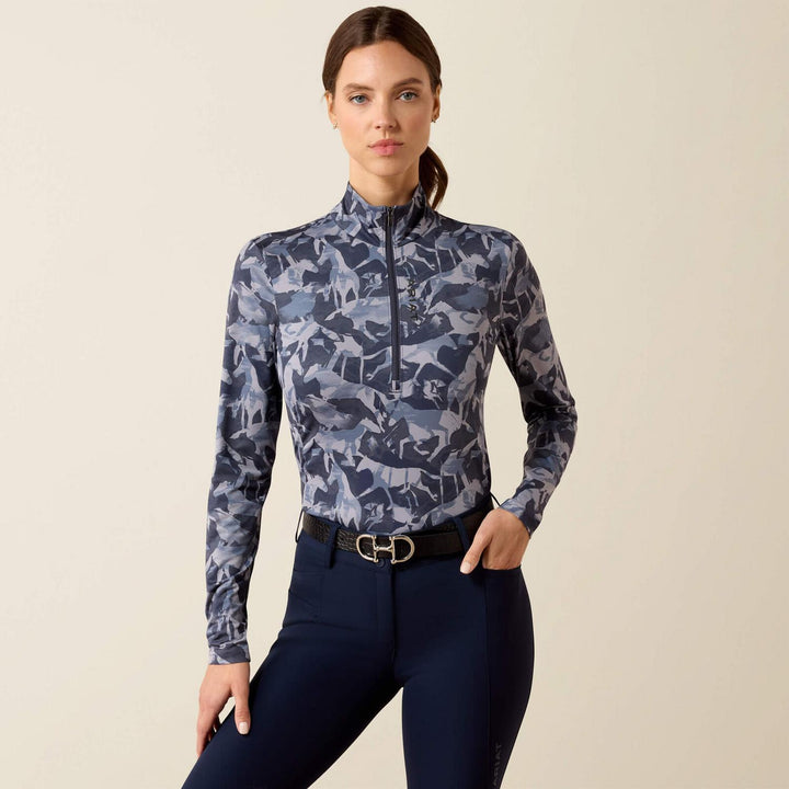 Ariat Ladies Lunaveil 1/2 Zip Long Sleeve Base Layer Plr Cncdprt