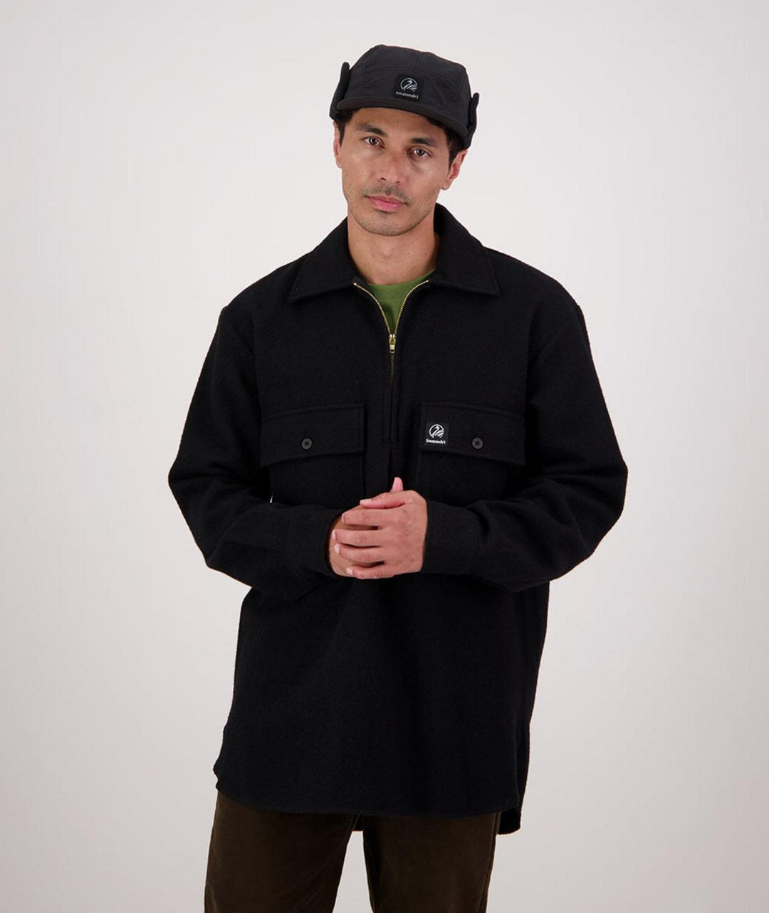 Swanndri Men's Ranger Wool Bushshirt with Zip-up Front