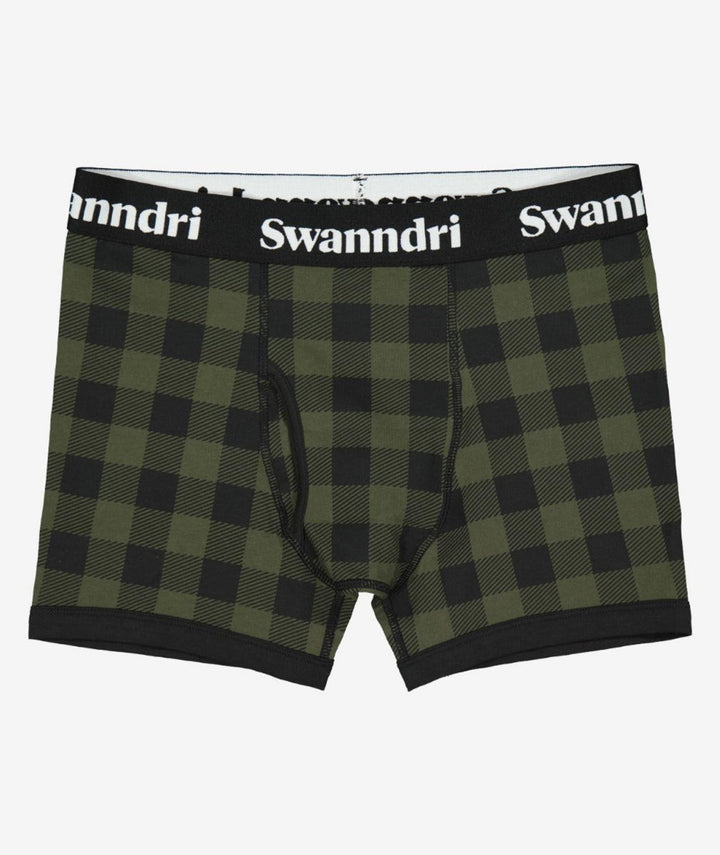 Swanndri Men's Underwear - Organic Cotton Check Boxer Briefs