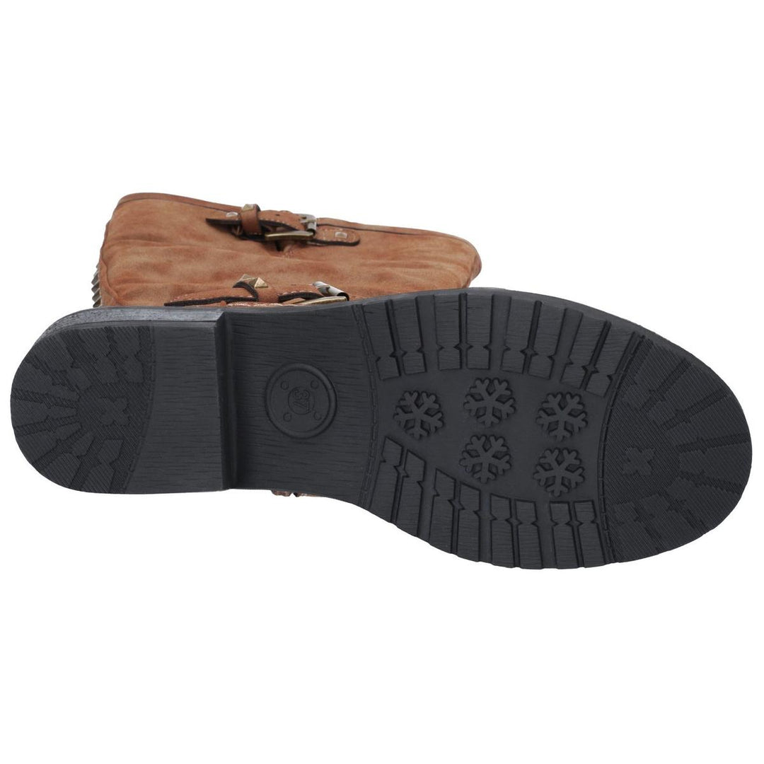 Divaz Courtney Zip Up Boot Tan