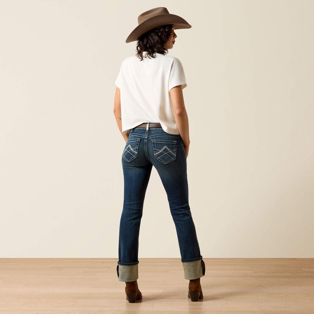Ariat Ladies Mid Rise Icon Straight Jean – view 2