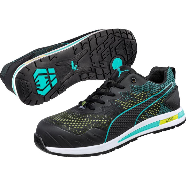 Puma Safety Vivid Green Heart Low Trainer Black/Blue