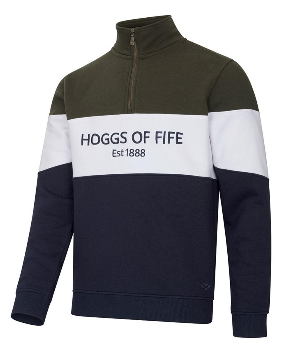 Hoggs of Fife Dumfries 1888 1/4 Zip Sweatshirt Forest