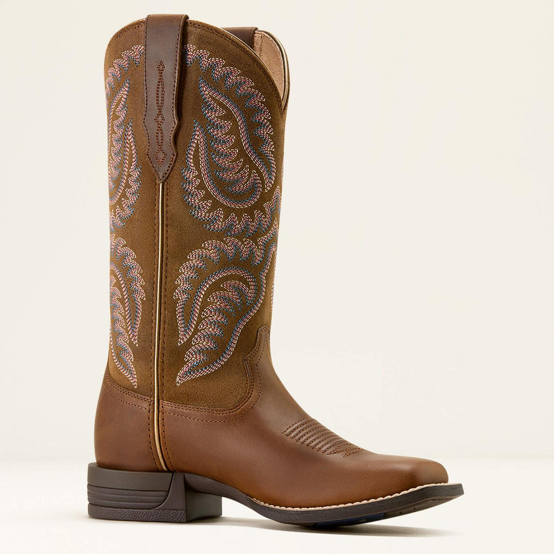 Ariat Ladies Cattle Caite Wide Square Toe Western Boot