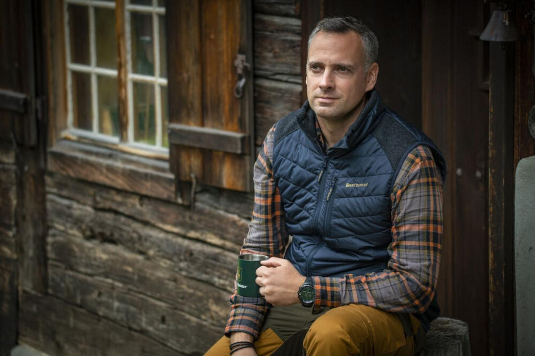 Deerhunter Moor Padded Waistcoat with knit Dark