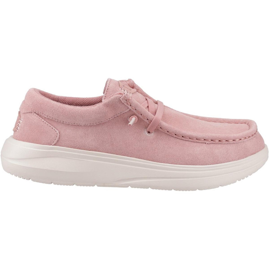 HEYDUDE Wendy COMF Suede Shoes Rose Pink/Whisper Pink