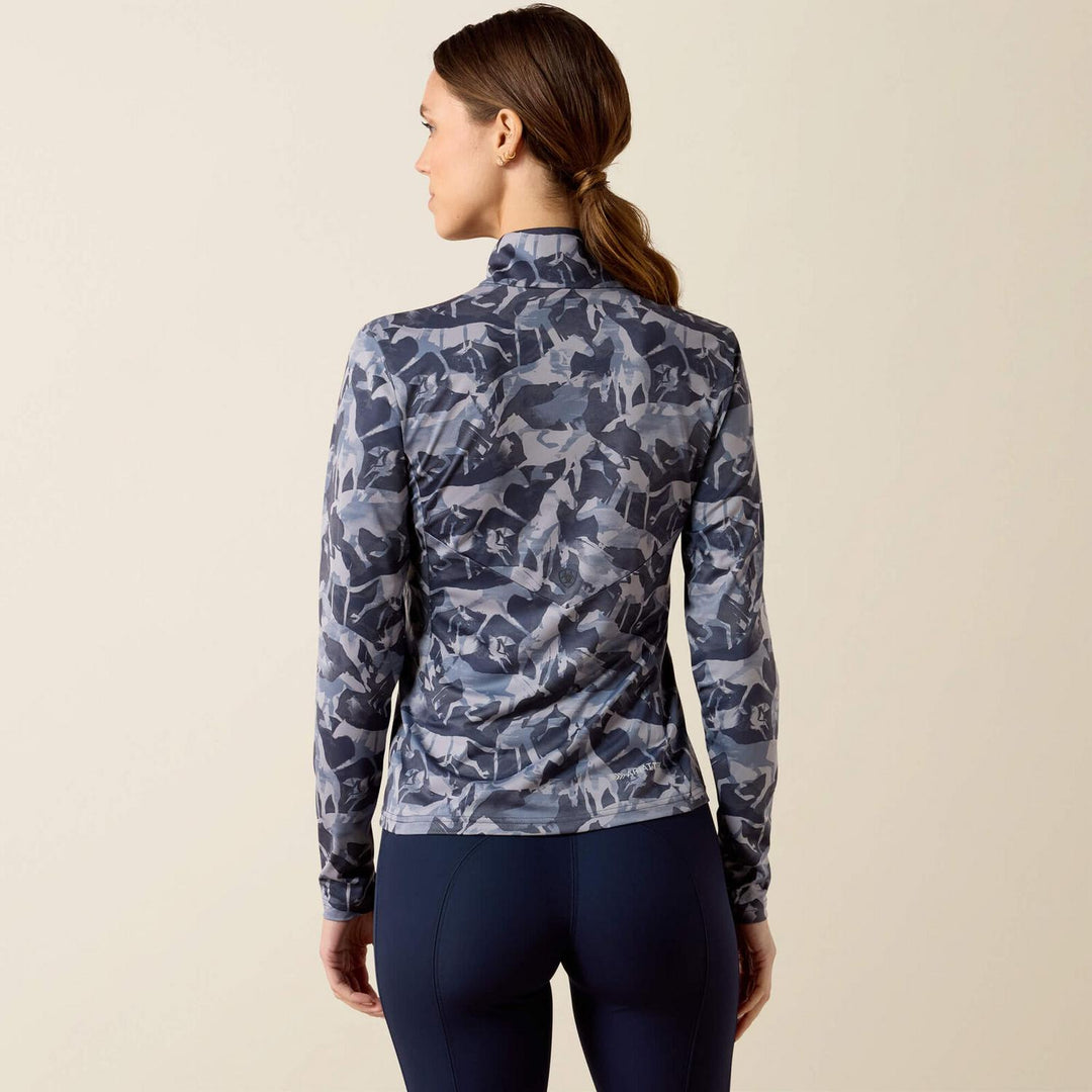 Ariat Ladies Lunaveil 1/2 Zip Long Sleeve Base Layer Plr Cncdprt – view 2