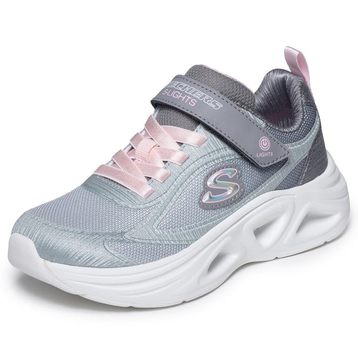 SKECHERS SOLA GLOW 2.0 DAZZLE STEPS Light Gray/Multi Trim
