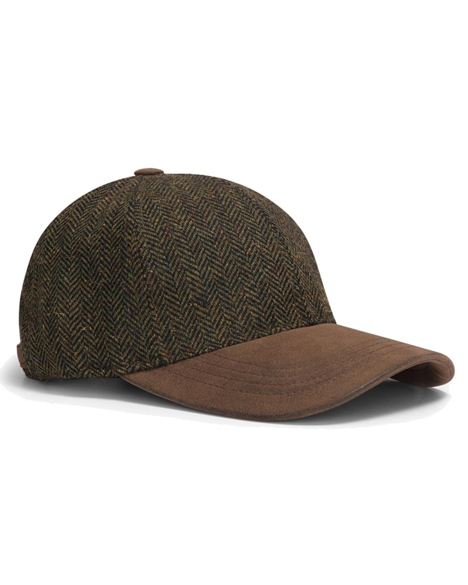 Hoggs of Fife Hoggs Herringbone Tweed Baseball Cap