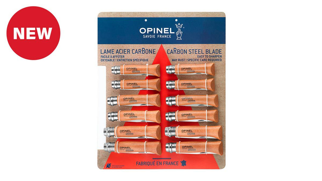 Bisley Opinel Cardboard Display Stand of 12 Knives