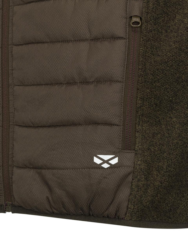 Hoggs of Fife Melville Hybrid Gilet - Dark Forest Marl