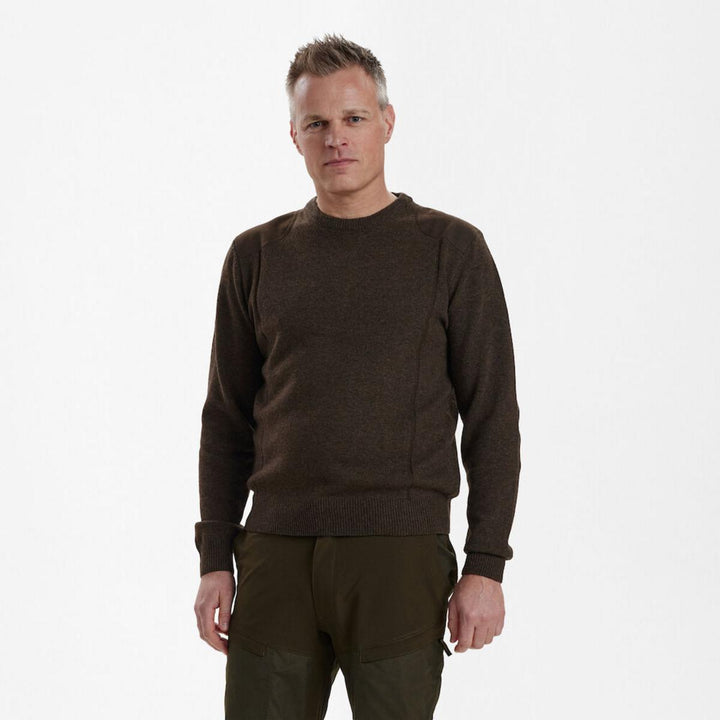 Deerhunter Kingston Knit w. O-neck Dark elm