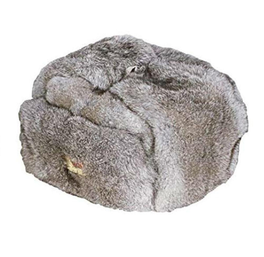 Mil-com Cossack Hat with Badge - Grey Acrylic fur outer , Polyester lining