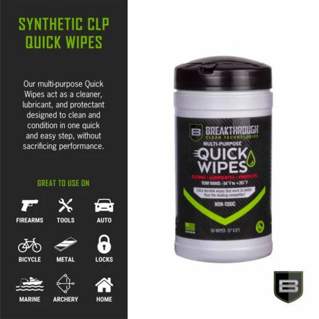 Breakthrough Clean Synthetic CLP Quick Wipes 50 Count Canister