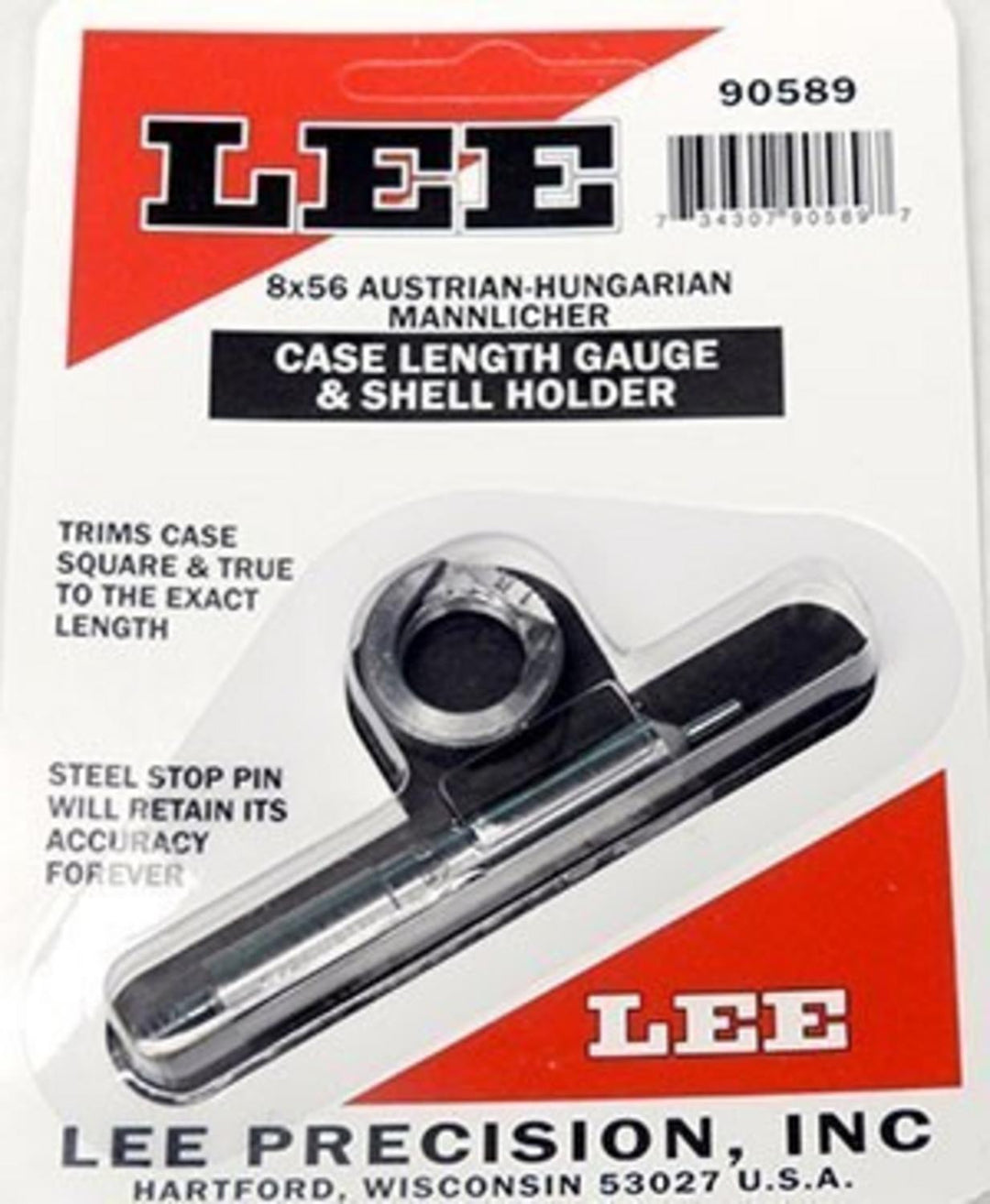 Lee Precision 8x56R Hungarian Mannlicher Case Length Gauge Shell Holder