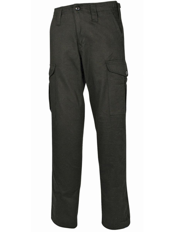 Mil-Com 6 Pocket Combat Trousers Black - Heavyweight Cotton