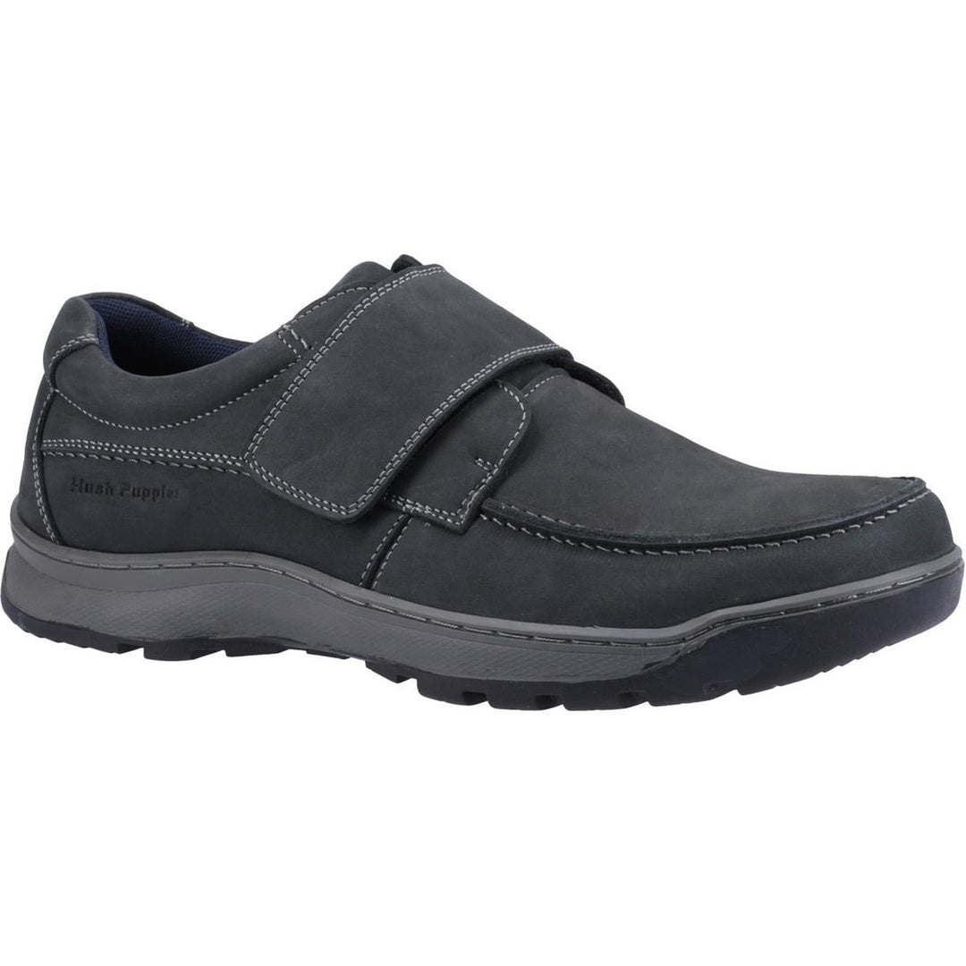 Hush Puppies Casper Touch Fastening Shoes Navy Nubuck