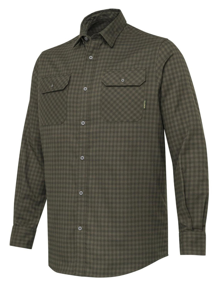 Beretta Cadet Flannel Shirt Green & Brown Check – view 3