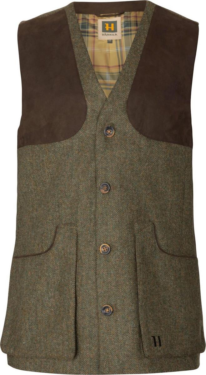 Harkila Kenmore shooting waistcoat Forest green/Herringbone