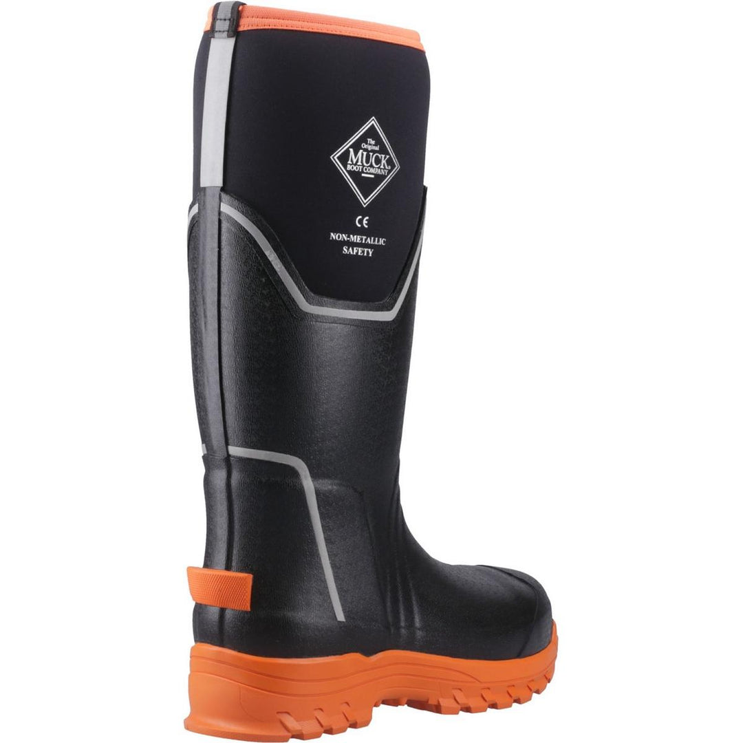 Muck Boots Grit S5 Safety Wellington Black/Orange