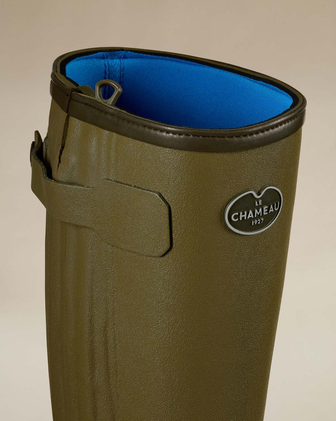 Le Chameau Men's Chasseur Neoprene Lined Wellington Boot - Iconic Green/Black