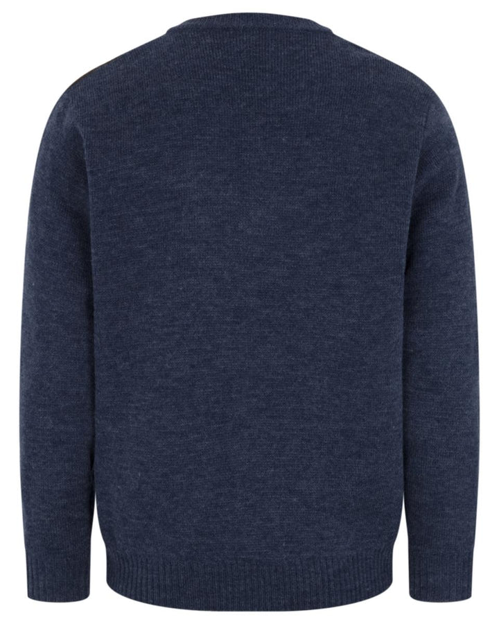 Hoggs of Fife Melrose II V-Neck Pullover - Storm Blue Marl