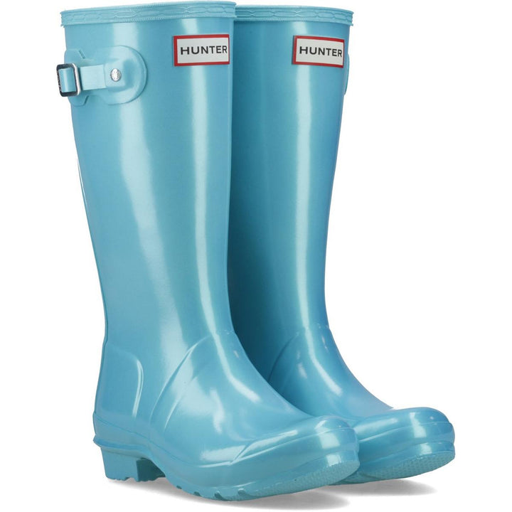 Hunter Original Pearlised Wellington Boots Pool Blue