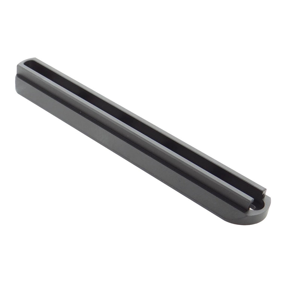 Nieload Sako TRG ARCA M-LOK rail viewed end-on down its length, showing the ARCA Swiss dovetail profile